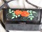 Hand painted crossbody handbag, OOAK Orange flowers painted shoulder bag product 2